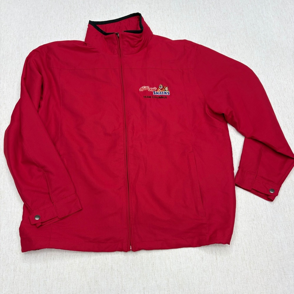 Port Authority Kelloggs Snacks Team Columbus Jacket Mens XL Red Tony The Tiger